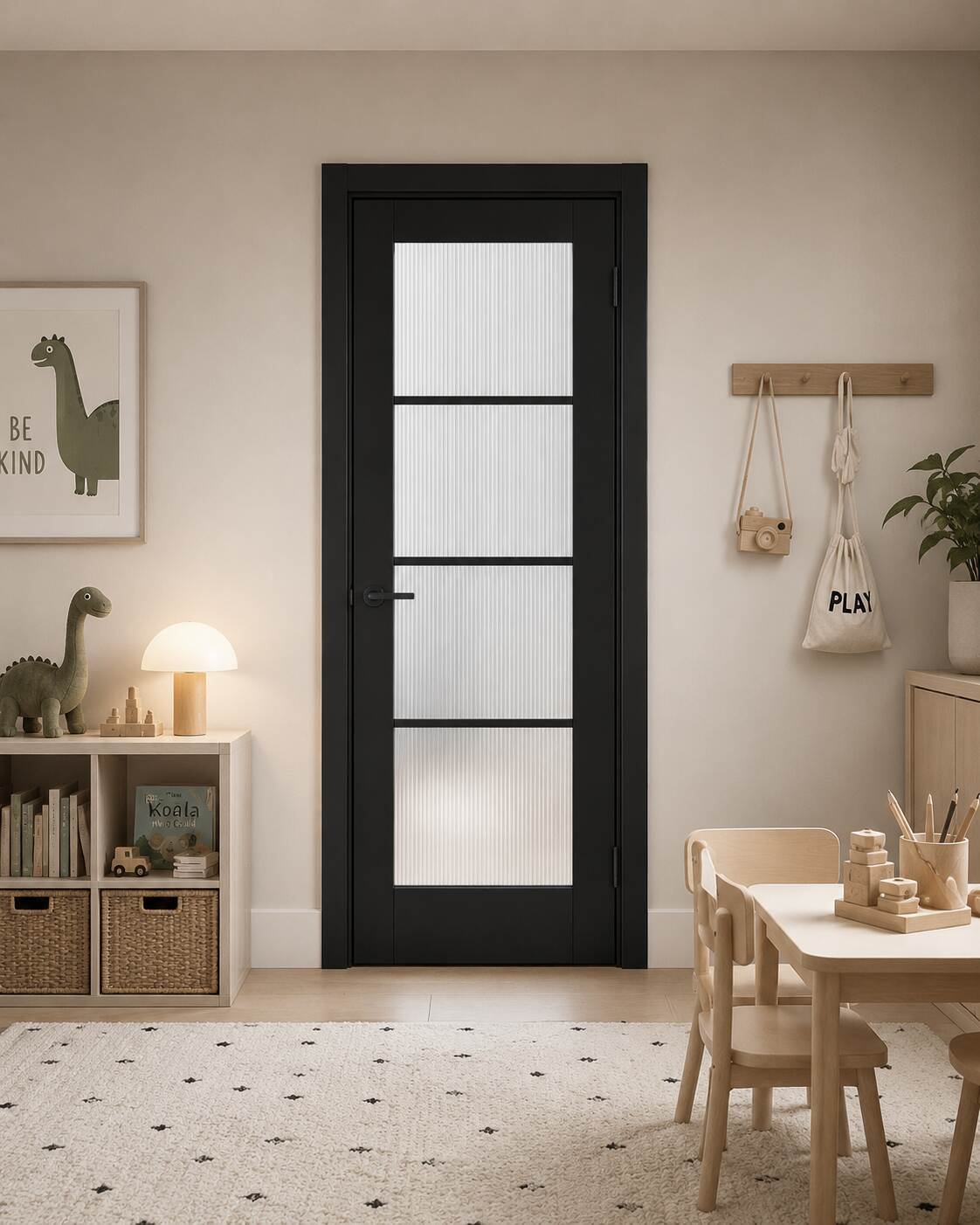 Black Soho Reeded Glazed stock image